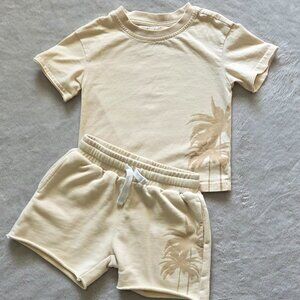Little Bipsy Toddler Palm Tree Shirt & Short Set, 2-3T